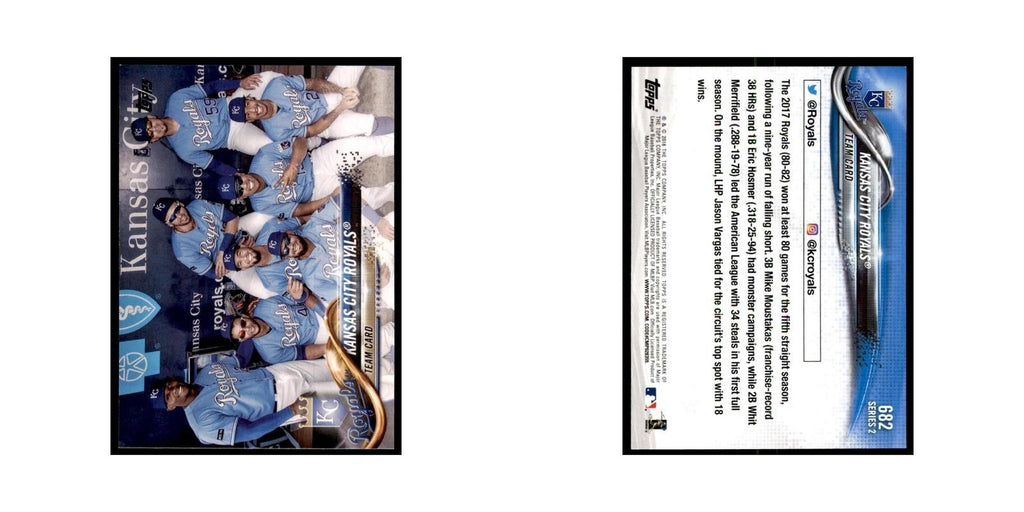 Kansas City Royals 2018 Topps #682 Kansas City Royals Baseball Card NM