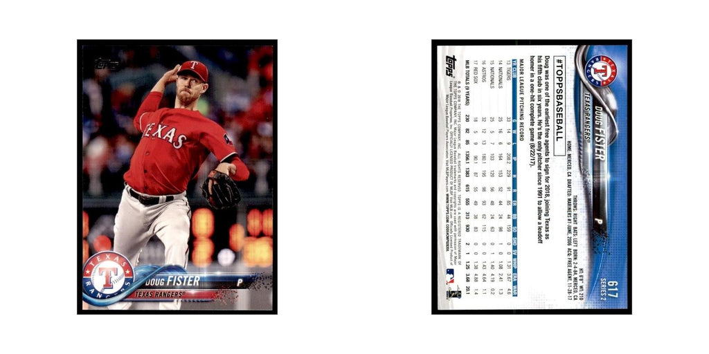 Doug Fister 2018 Topps #617 Texas Rangers Baseball Card NM