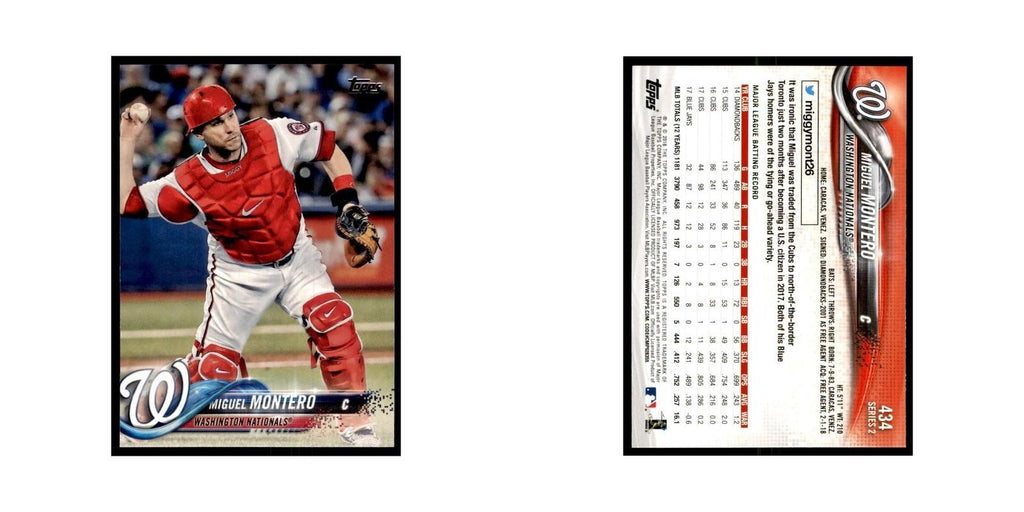 Miguel Montero 2018 Topps #434 Washington Nationals Baseball Card NM