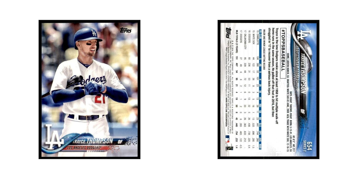 Trayce Thompson 2018 Topps #654 Los Angeles Dodgers Baseball Card NM