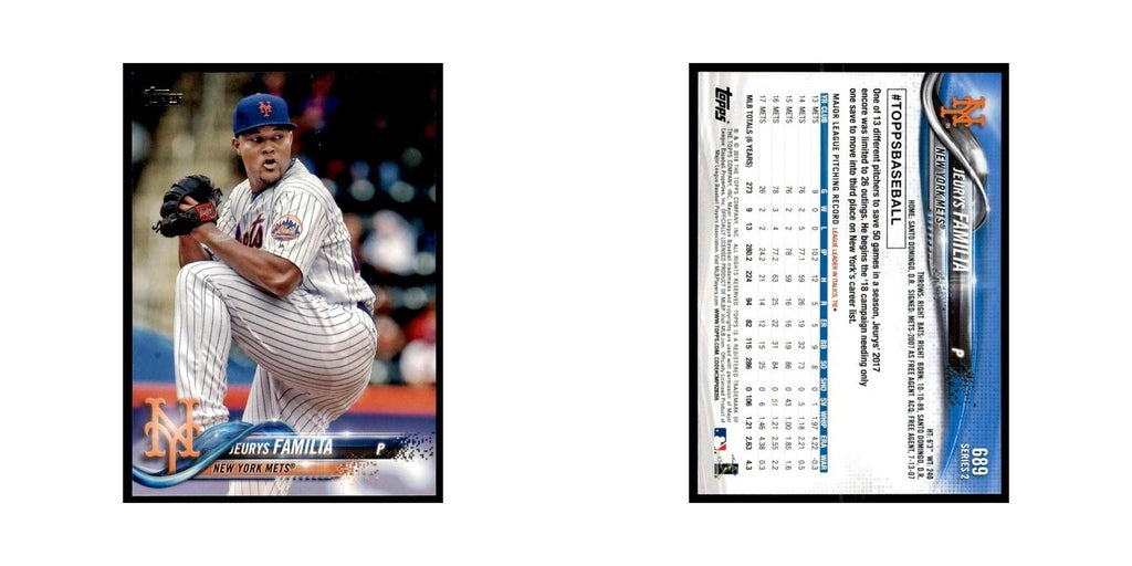 Jeurys Familia 2018 Topps #689 New York Mets Baseball Card NM