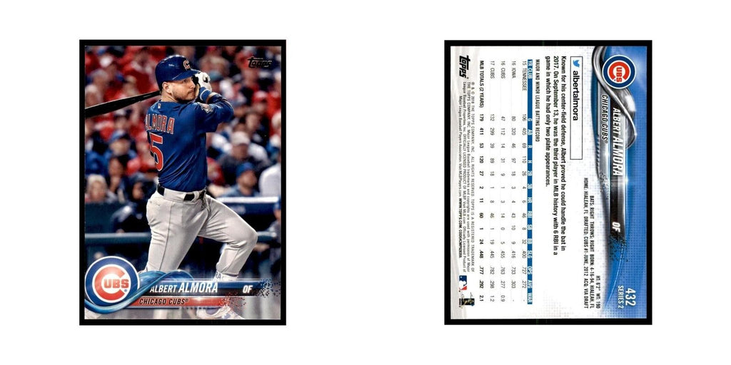 Albert Almora 2018 Topps #432 Chicago Cubs Baseball Card NM