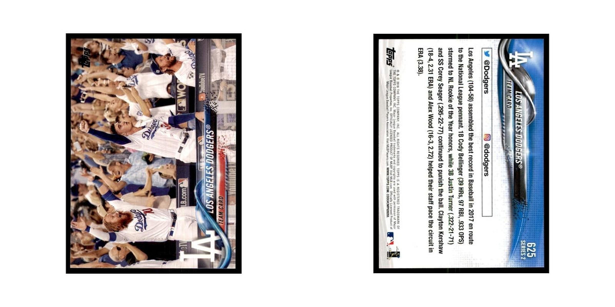 Los Angeles Dodgers 2018 Topps #625 Los Angeles Dodgers Baseball Card NM