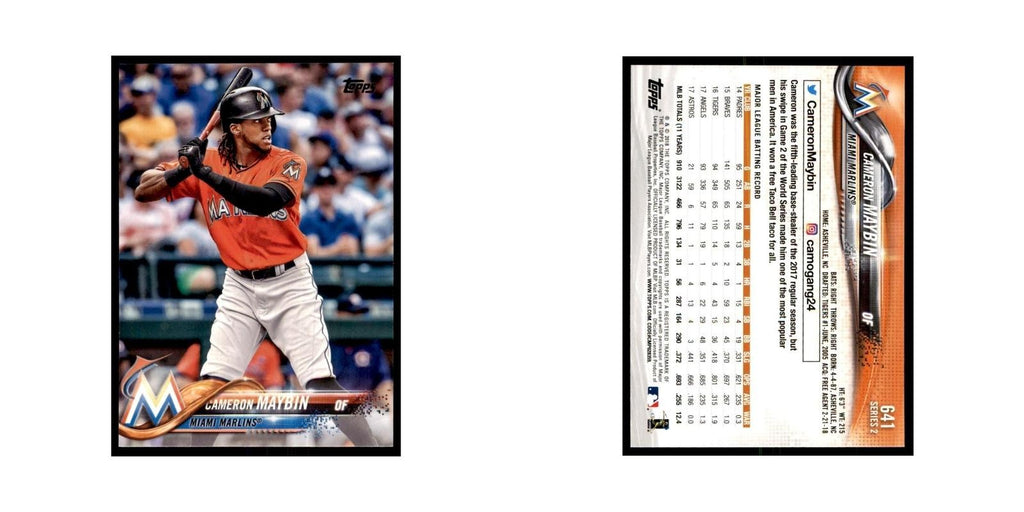 Cameron Maybin 2018 Topps #641 Miami Marlins Baseball Card NM