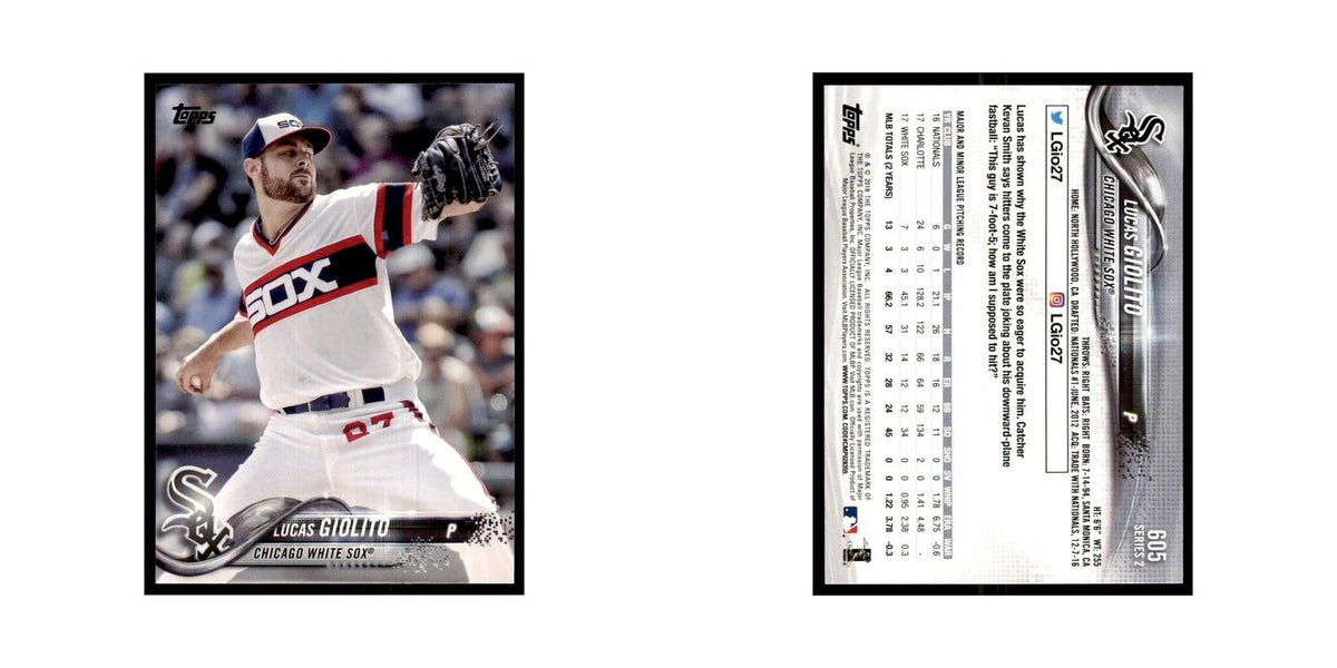 Lucas Giolito 2018 Topps #605 Chicago White Sox Baseball Card NM