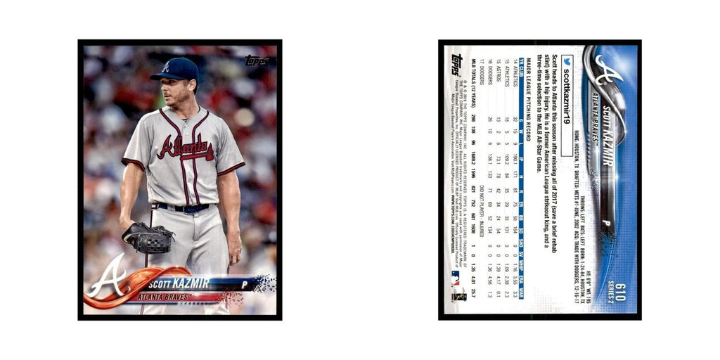 Scott Kazmir 2018 Topps #610 Atlanta Braves Baseball Card NM