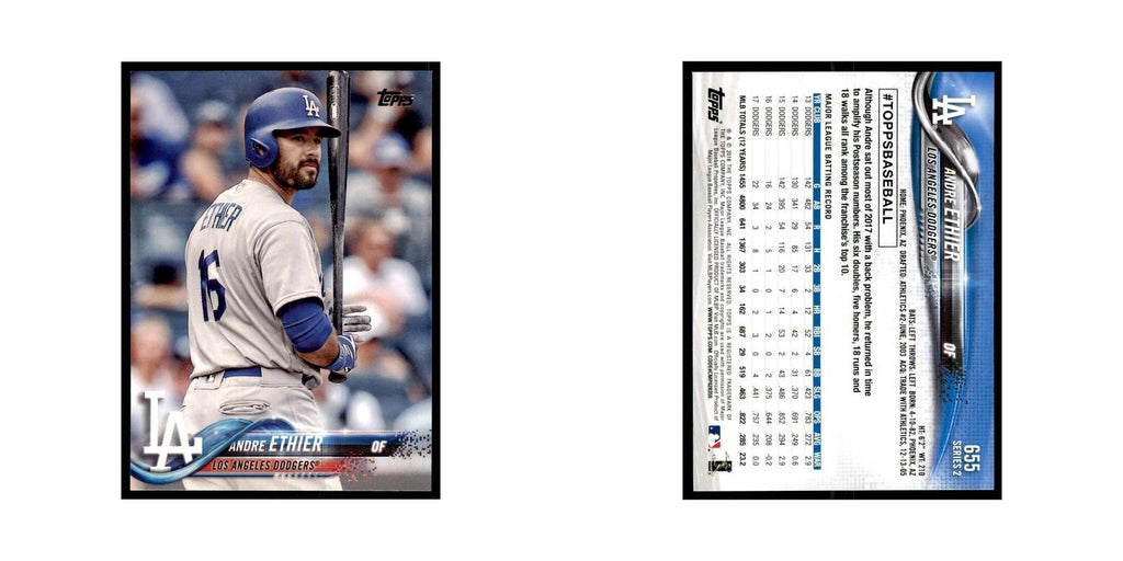 Andre Ethier 2018 Topps #655 Los Angeles Dodgers Baseball Card NM