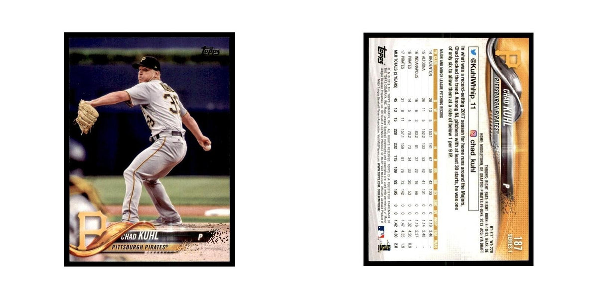 Chad Kuhl 2018 Topps #187 Pittsburgh Pirates Baseball Card NM