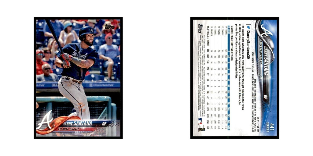 Danny Santana 2018 Topps #441 Atlanta Braves Baseball Card NM