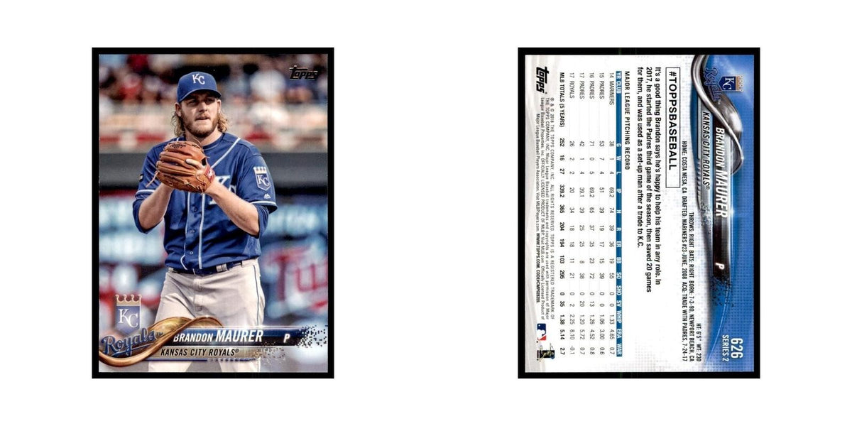 Brandon Maurer 2018 Topps #626 Kansas City Royals Baseball Card NM
