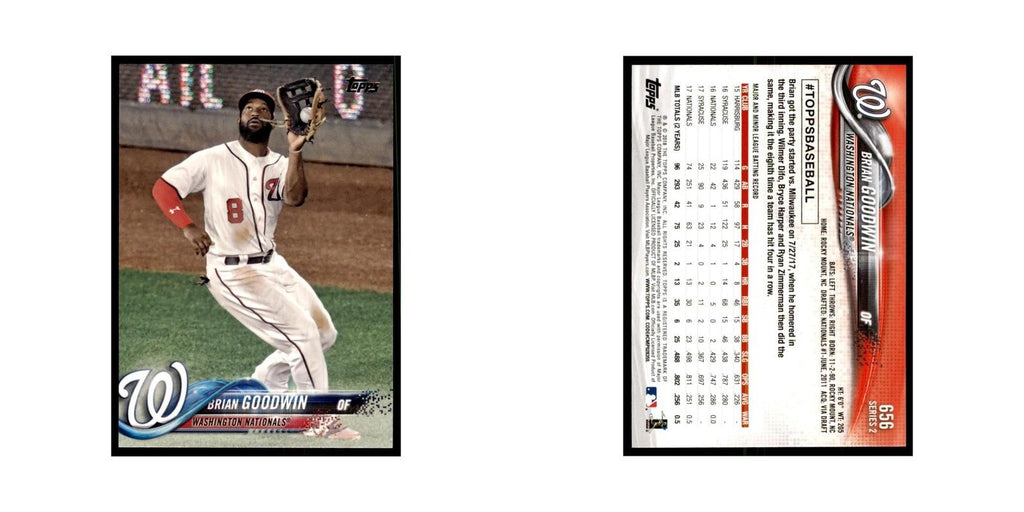 Brian Goodwin 2018 Topps #656 Washington Nationals Baseball Card NM