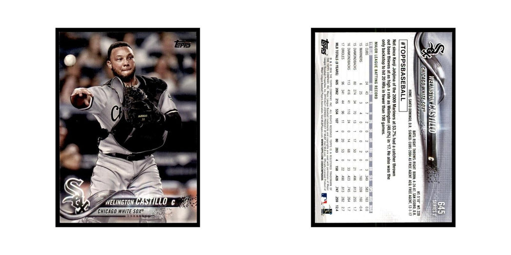 Welington Castillo 2018 Topps #645 Chicago White Sox Baseball Card NM