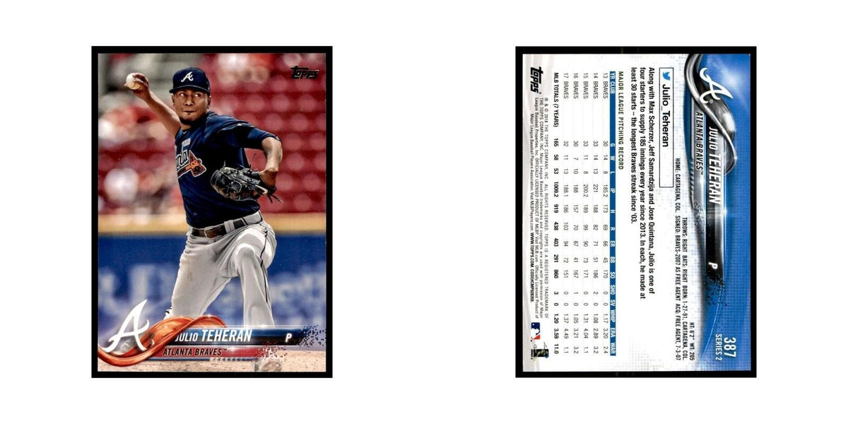 Julio Teheran 2018 Topps #387 Atlanta Braves Baseball Card NM
