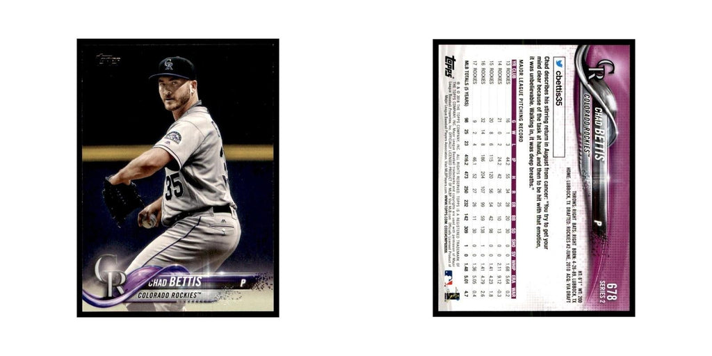 Chad Bettis 2018 Topps #678 Colorado Rockies Baseball Card NM