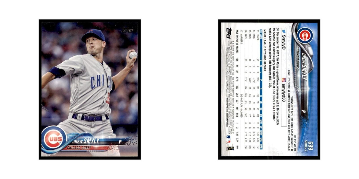 Drew Smyly 2018 Topps #699 Chicago Cubs Baseball Card NM
