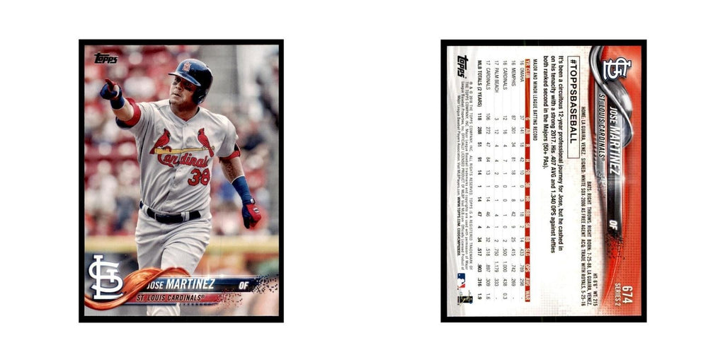 Jose Martinez 2018 Topps #674 St. Louis Cardinals Baseball Card NM