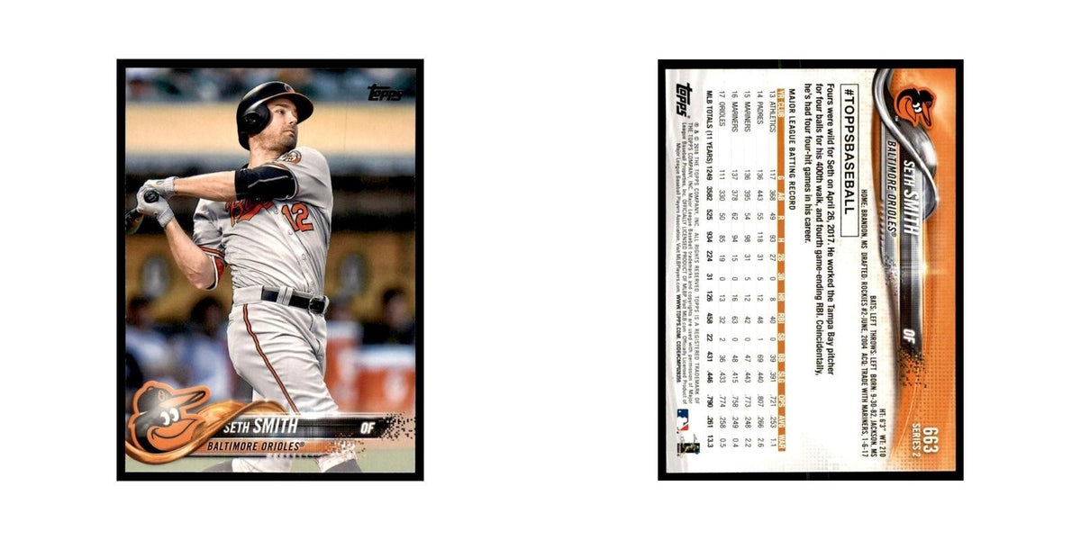 Seth Smith 2018 Topps #663 Baltimore Orioles Baseball Card NM