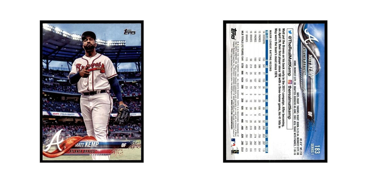 Matt Kemp 2018 Topps #183 Atlanta Braves Baseball Card NM