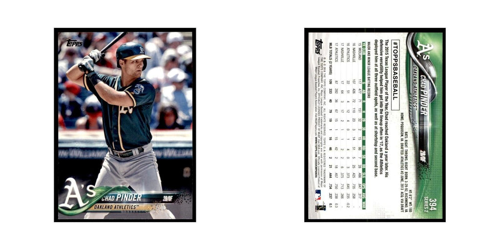 Chad Pinder 2018 Topps #394 Oakland Athletics Baseball Card NM