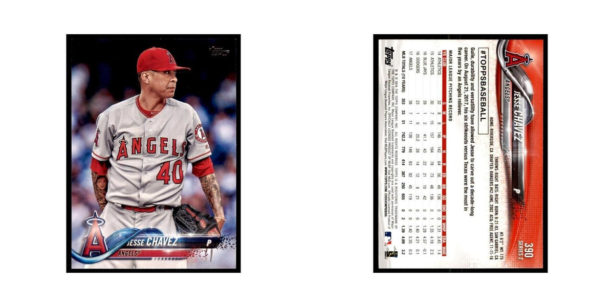 Jesse Chavez 2018 Topps #390 Los Angeles Angels Baseball Card NM