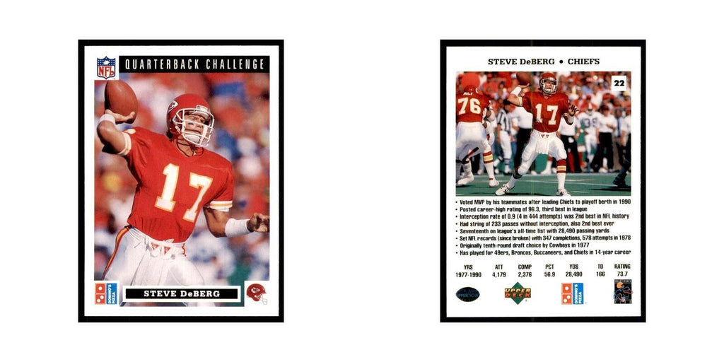 Steve DeBerg 1991 Upper Deck Domino's #22 Football Cards Football Card NM
