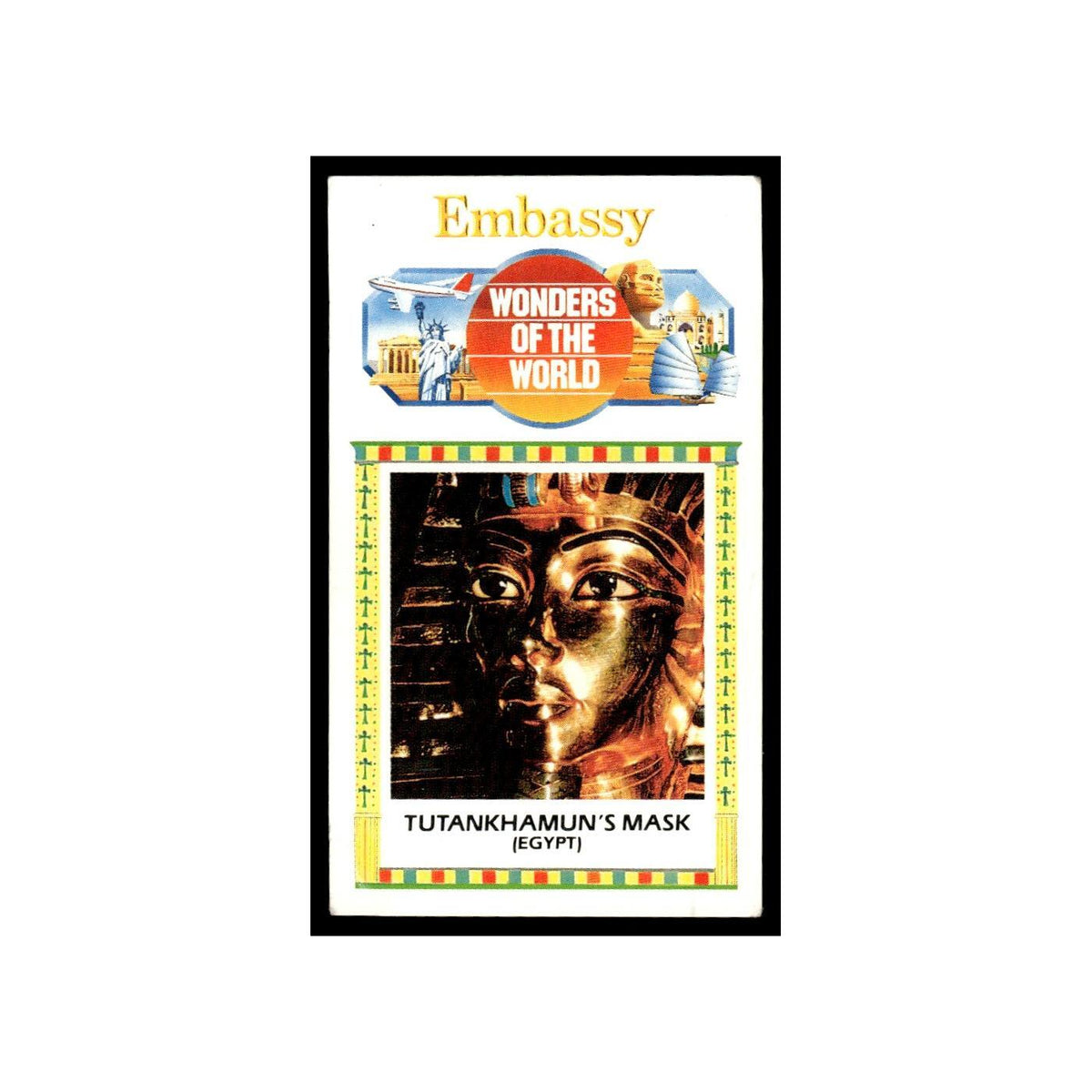 Tutankhamun Mask 1986 Embassy Wonders of the World Large Poor