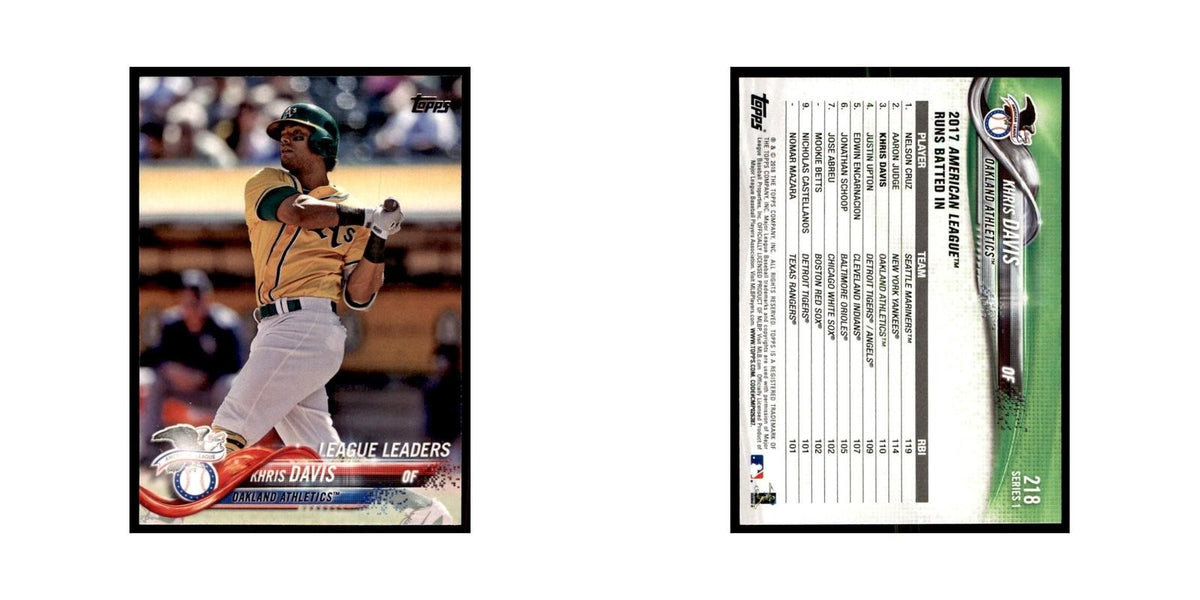 Khris Davis 2018 Topps #218 Oakland Athletics Baseball Card NM