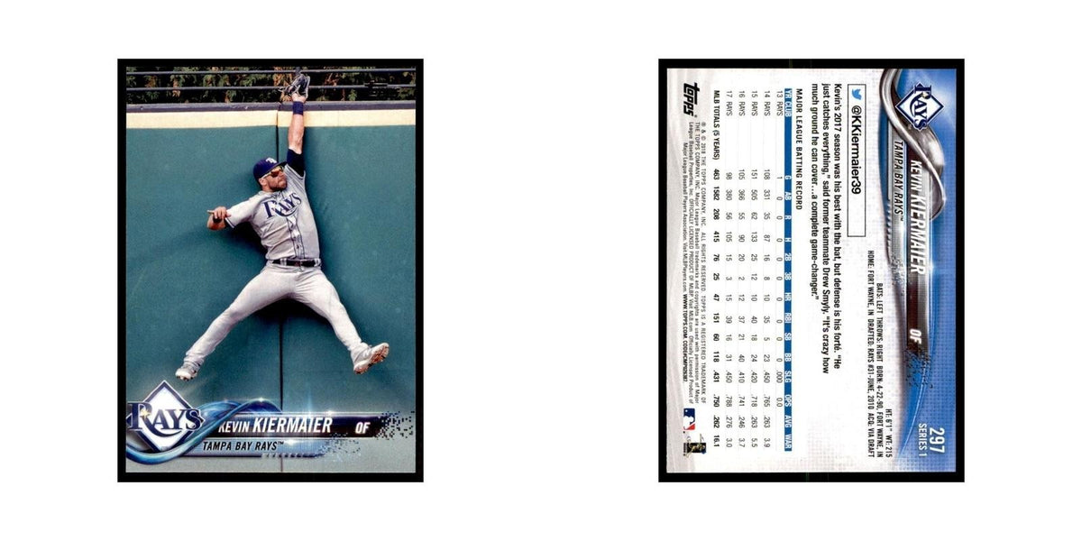 Kevin Kiermaier 2018 Topps #297 Tampa Bay Rays Baseball Card NM