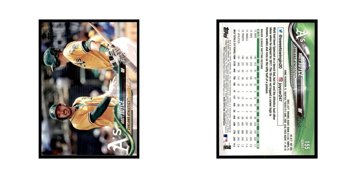 Matt Joyce 2018 Topps #155 Oakland Athletics Baseball Card NM