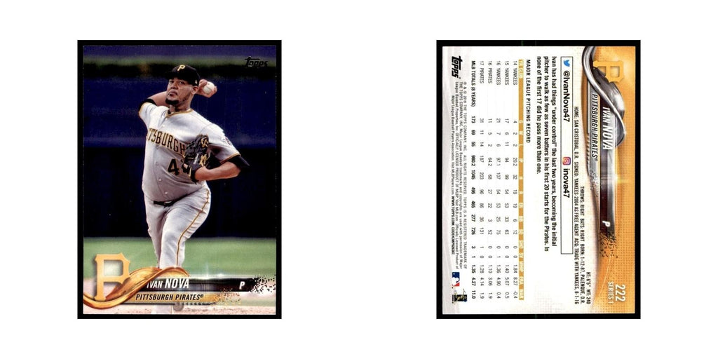 Ivan Nova 2018 Topps #222 Pittsburgh Pirates Baseball Card NM