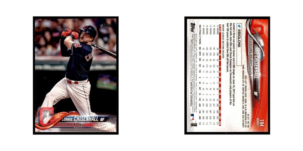 Lonnie Chisenhall 2018 Topps #194 Cleveland Indians Baseball Card NM
