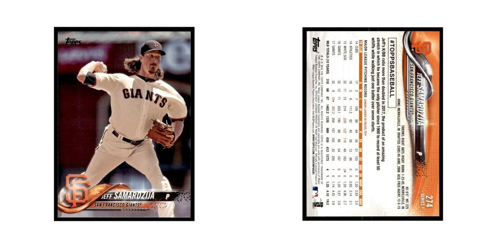 Jeff Samardzija 2018 Topps #274 San Francisco Giants Baseball Card NM