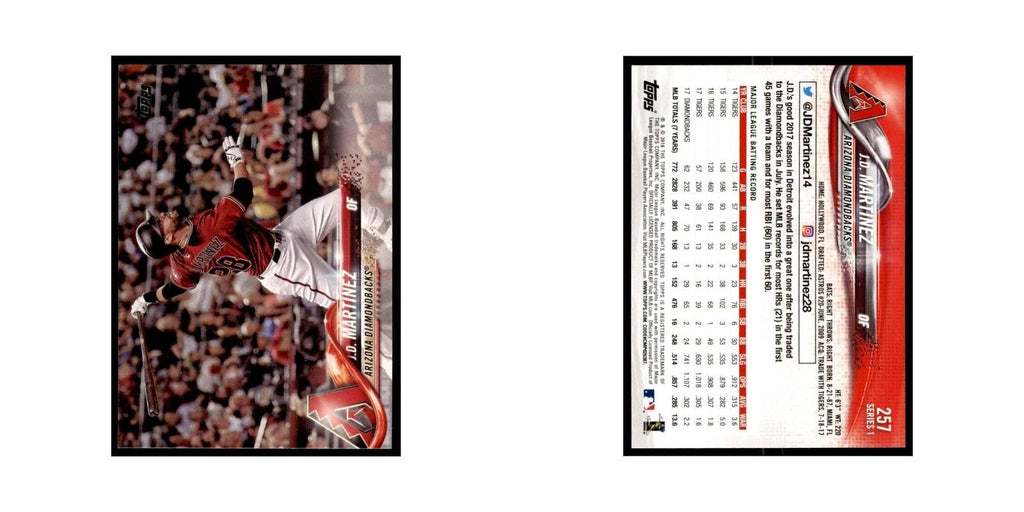 J.D. Martinez 2018 Topps #257 Arizona Diamondbacks Baseball Card NM