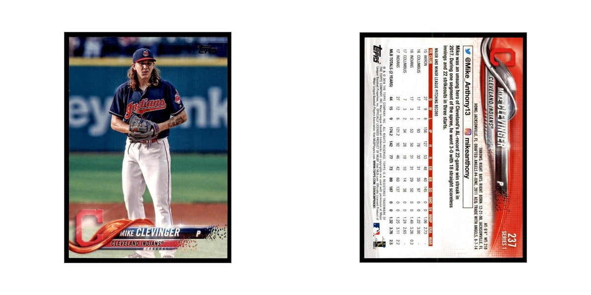 Mike Clevinger 2018 Topps #237 Cleveland Indians Baseball Card NM
