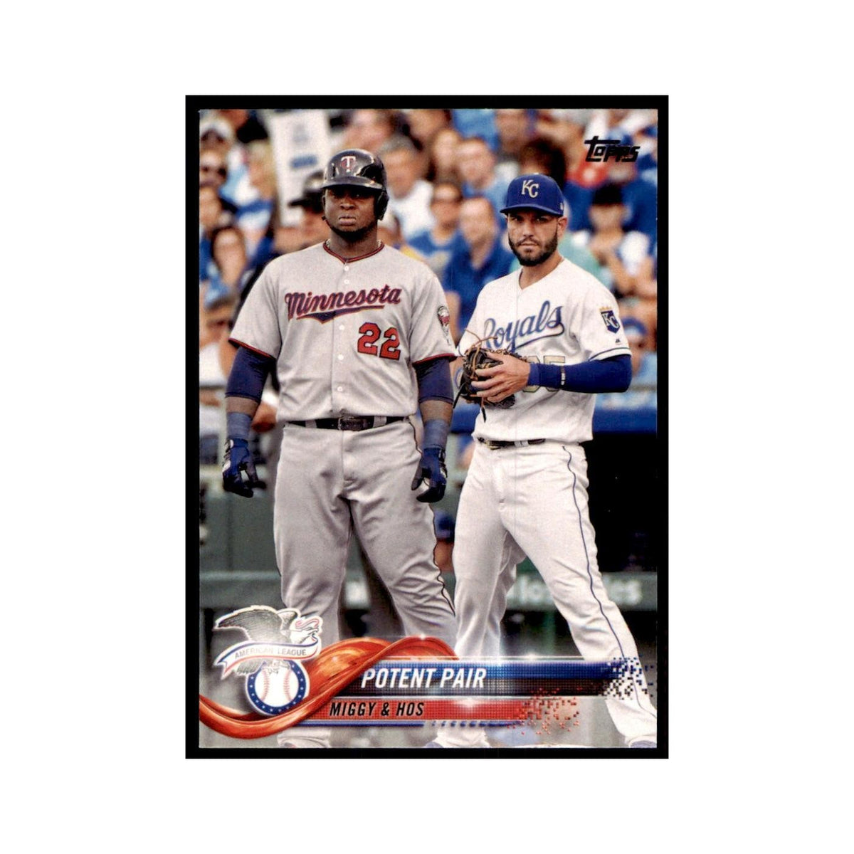 Potent Pair 2018 Topps #262 Minnesota Twins/Kansas City Royals Baseball Card NM