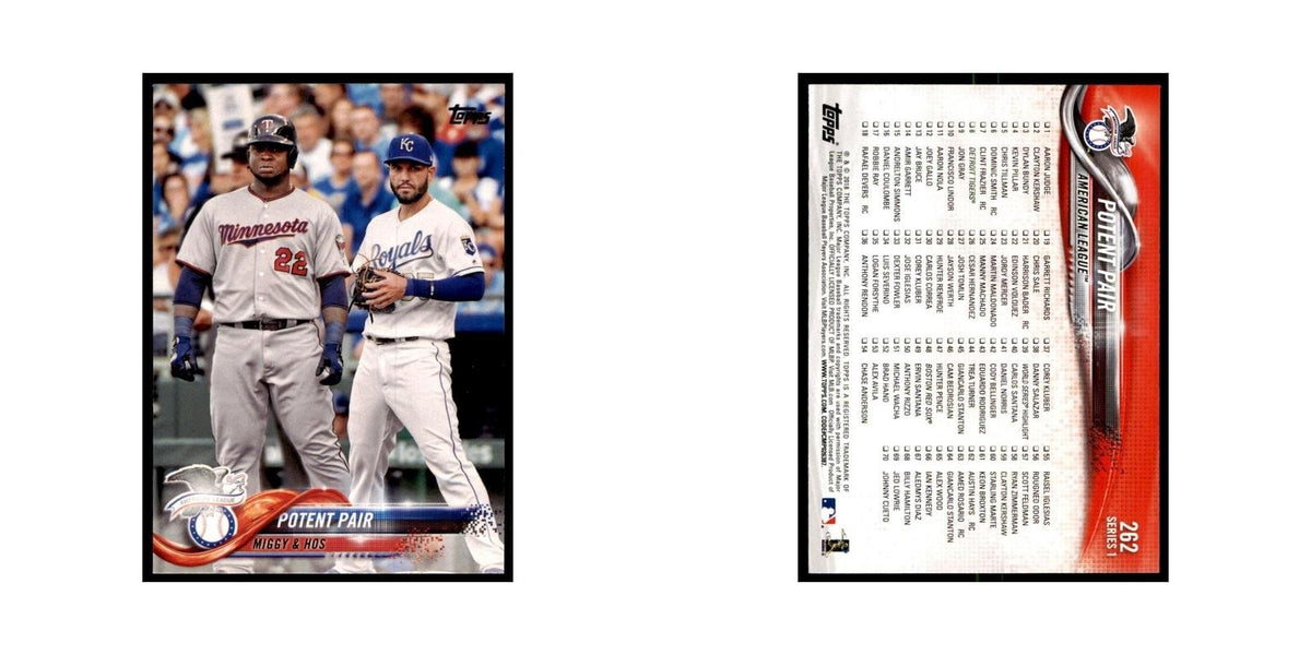 Potent Pair 2018 Topps #262 Minnesota Twins/Kansas City Royals Baseball Card NM