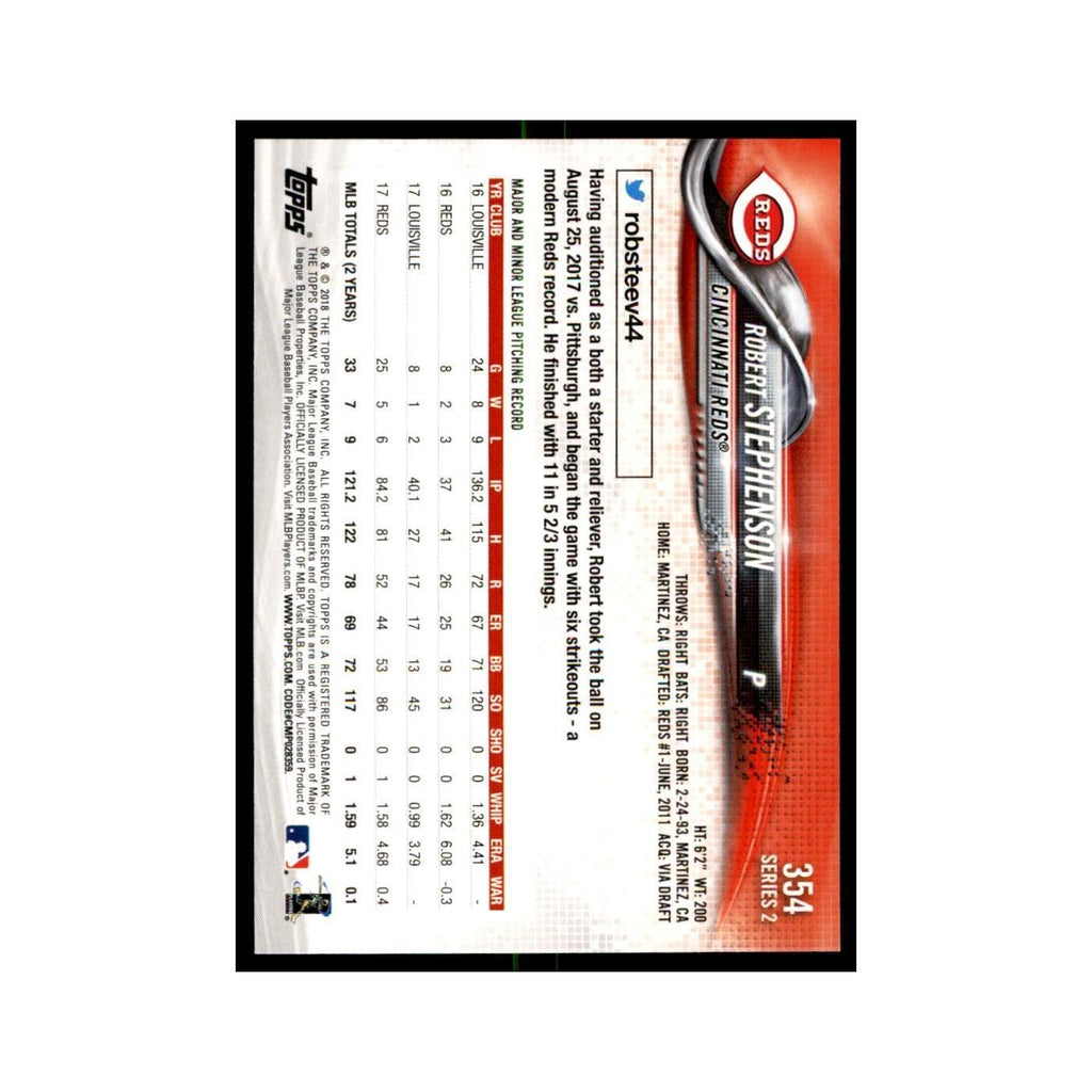 Robert Stephenson 2018 Topps #354 Cincinnati Reds Baseball Card NM