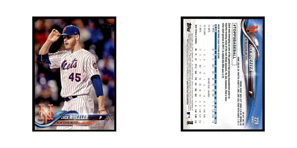 Zack Wheeler 2018 Topps #228 New York Mets Baseball Card NM