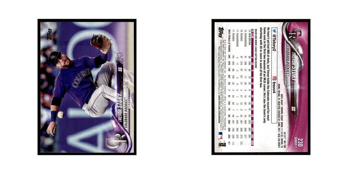Trevor Story 2018 Topps #230 Colorado Rockies Baseball Card NM