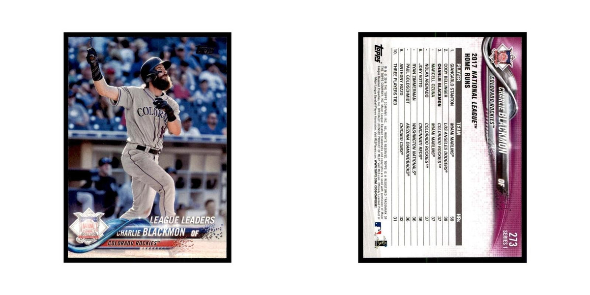 Charlie Blackmon 2018 Topps #273 Colorado Rockies Baseball Card NM