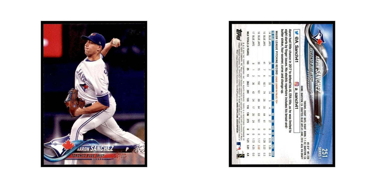 Aaron Sanchez 2018 Topps #251 Toronto Blue Jays Baseball Card NM