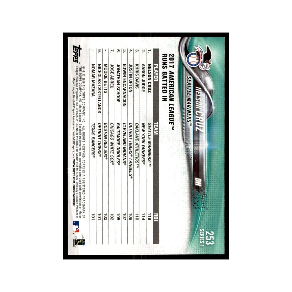 Nelson Cruz 2018 Topps #253 Seattle Mariners Baseball Card NM