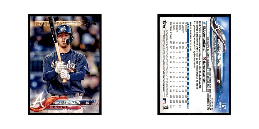 Dansby Swanson 2018 Topps #167 Atlanta Braves Baseball Card NM