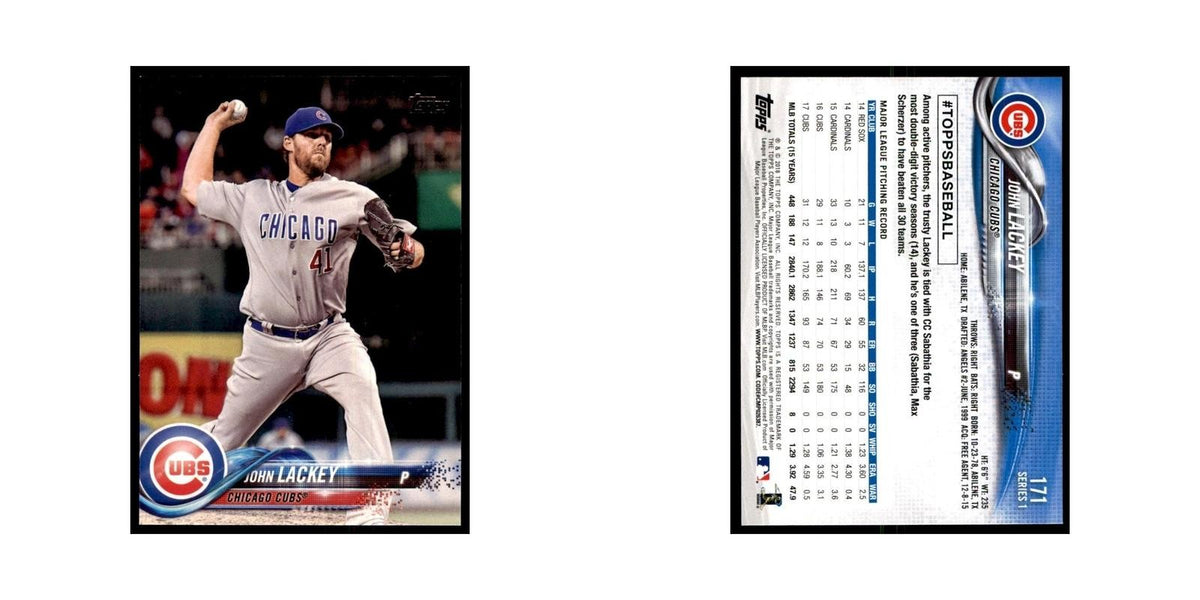 John Lackey 2018 Topps #171 Chicago Cubs Baseball Card NM