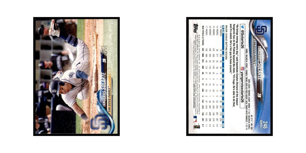 Yangervis Solarte 2018 Topps #246 San Diego Padres Baseball Card NM