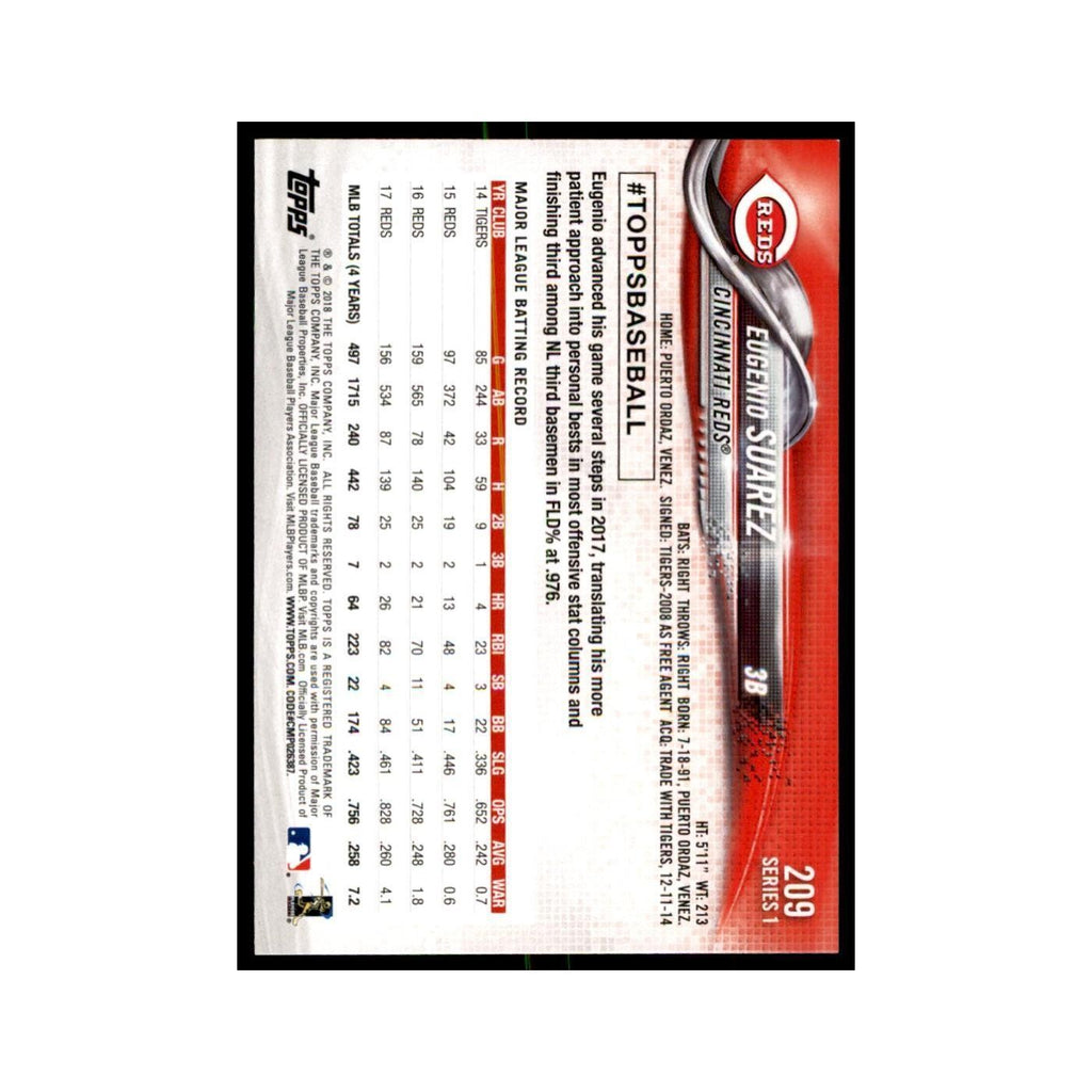 Eugenio Suarez 2018 Topps #209 Cincinnati Reds Baseball Card NM