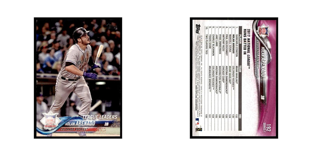 Nolan Arenado 2018 Topps #192 Colorado Rockies Baseball Card NM