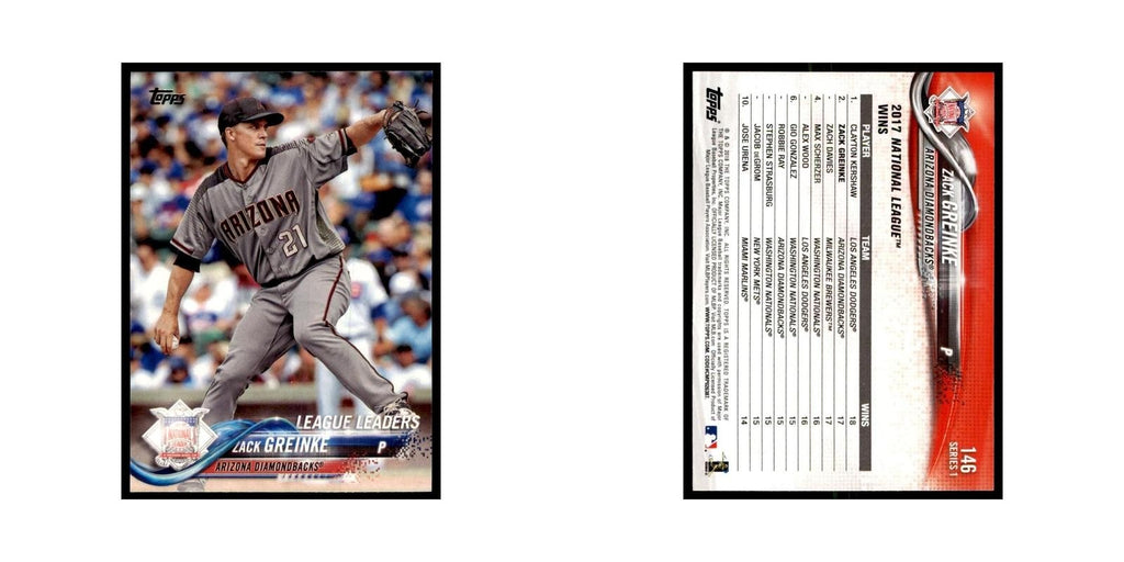 Zack Greinke 2018 Topps #146 Arizona Diamondbacks Baseball Card NM