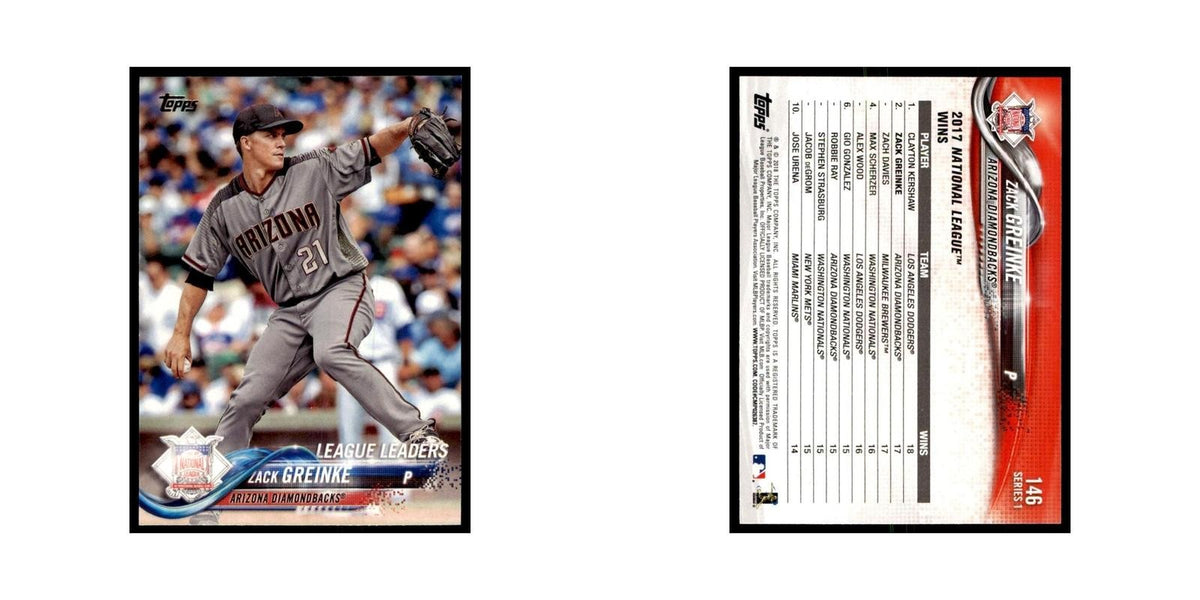 Zack Greinke 2018 Topps #146 Arizona Diamondbacks Baseball Card NM