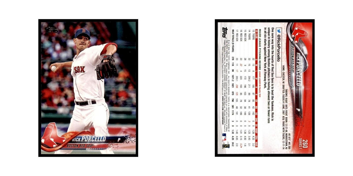 Rick Porcello 2018 Topps #260 Boston Red Sox Baseball Card NM